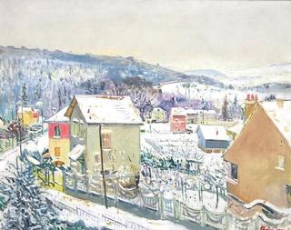 Bièvres (Seine et Olse) in the Snow