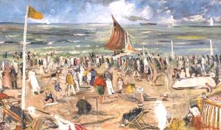 Beach Scene in Trouville