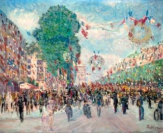 The July 14 Procession on the Champs Elysées