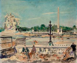 The Place de la Concorde seen from the Tuileries Garden