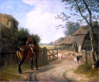 Daniel Beale at His Farm in Edmonton with His Favorite Horse