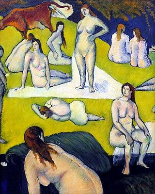 Baigneuses à la vache rouge