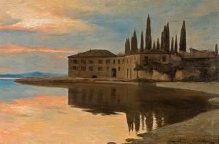 View to San Vigilio at Lago di Garda