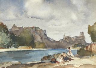 Fishing Party on the Ardeche below Aigueze