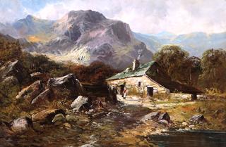 Old Cottages near Barmouth, North Wales