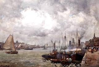 Busy Shipping Harbour