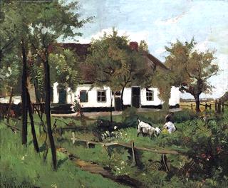 Farmhouse with Goats