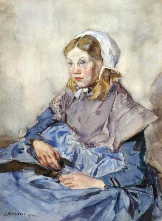 Portrait of a Young Girl in Regional Dress