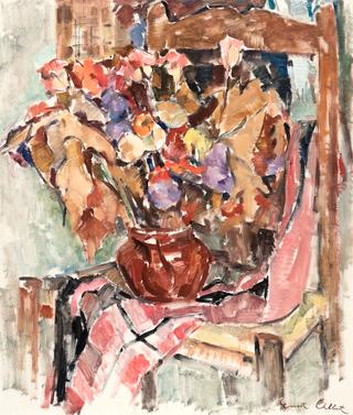 Flowers in a Brown Teapot