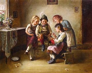 Interior Scene with Children