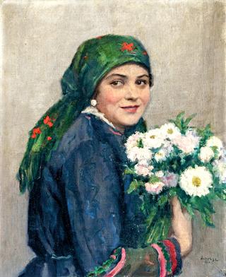 Girl with a Bunch of Flowers