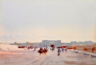 Road into Marrakech, Evening