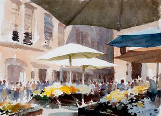 The Flower Market by the Spanish Steps, Rome
