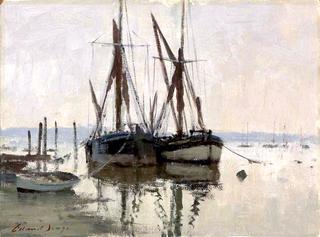 Thames Barges on the Orwell, Suffolk
