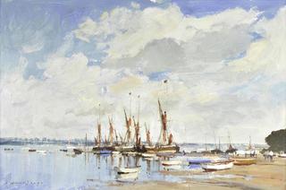 Thames Barges Assembled at Pin Mill