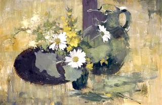 Flower Study in Green and Yellow