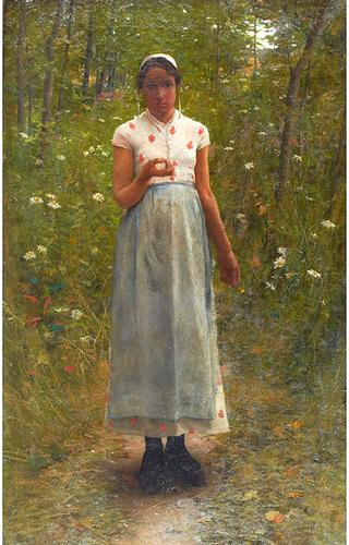 Girl with Flowers, Bilo Kier, the artist's wife