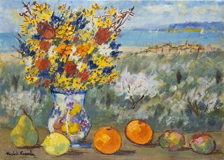 Still Life with Landscape