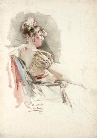 Portrait of a Young Woman in Profile