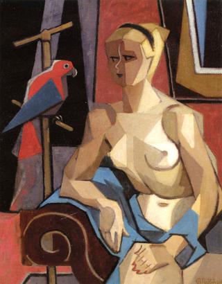 Nude with Parrot