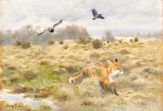 Landscape with Fox and Crows