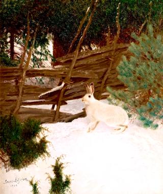 Hare in a Winter Landscape