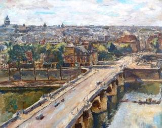View of Paris taken from the terrace of the Samaritan