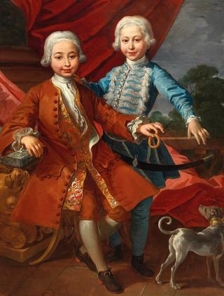 A Portrait of Two Juvenile Princes of the Royal Family of Naples and Sicily