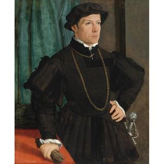 Hans Jakob Fugger, Three-Quarter Length, before a Green Drape