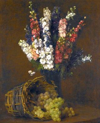 Delphinium and White Grapes