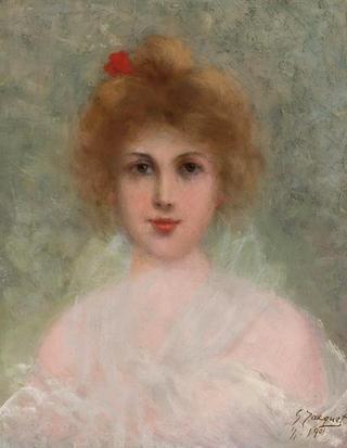 Girl with Red Flower