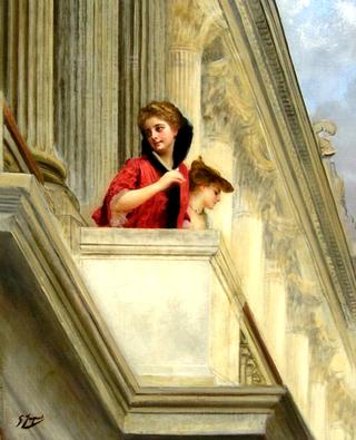 On the Balcony of the Hotel Crillon, Paris