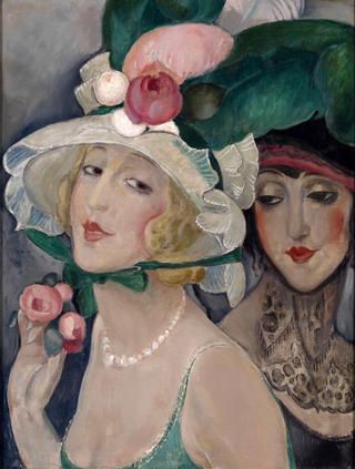 Two coquettes with hats