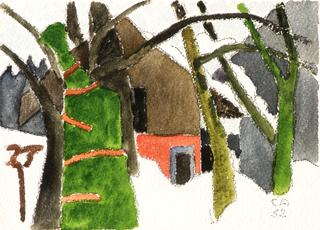 Landscape with Red House