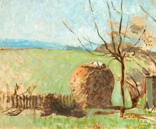 Landscape with Garden in Spring
