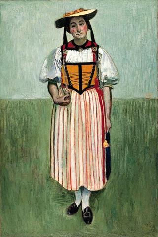Traditional Bernese Woman with Carnation