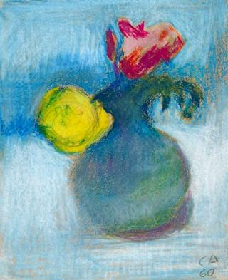 Flowers in a Bulbous Vase