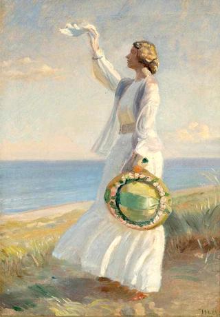 Marie Dinesen on the Beach