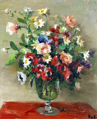 Anemones and daisies