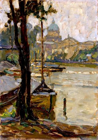 "Old Potsdam": View over the Havel to the Old Market with Nicolaikirche