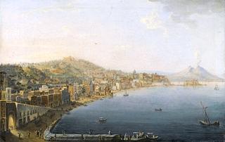 Naples, a view of the Riviera di Chiaia
