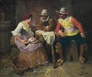In a Tavern - Musketeers and a Girl
