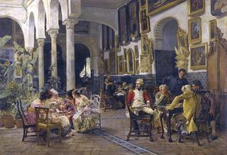 Conversation in a Sevillian Courtyard