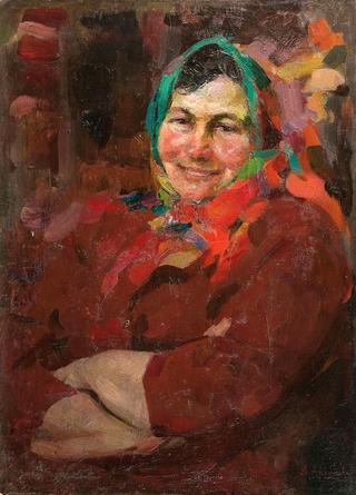 Woman in a Green Headscarf