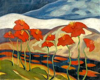 Landscape with Flowers