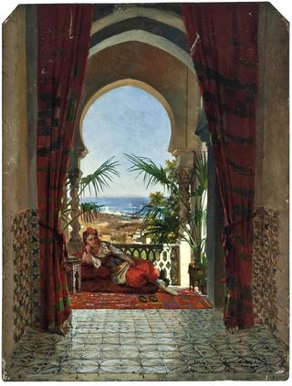 An odalisque on a terrace, Algiers