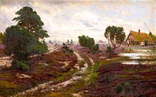 European Landscape Blanketed in Heather