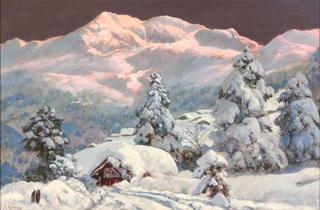 Snowy Winter Landscape in the Mountains