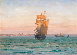 Ships Off Helsingborg
