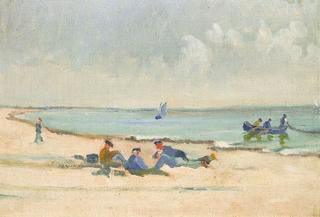 Hiddensee, Fishermen on the Beach